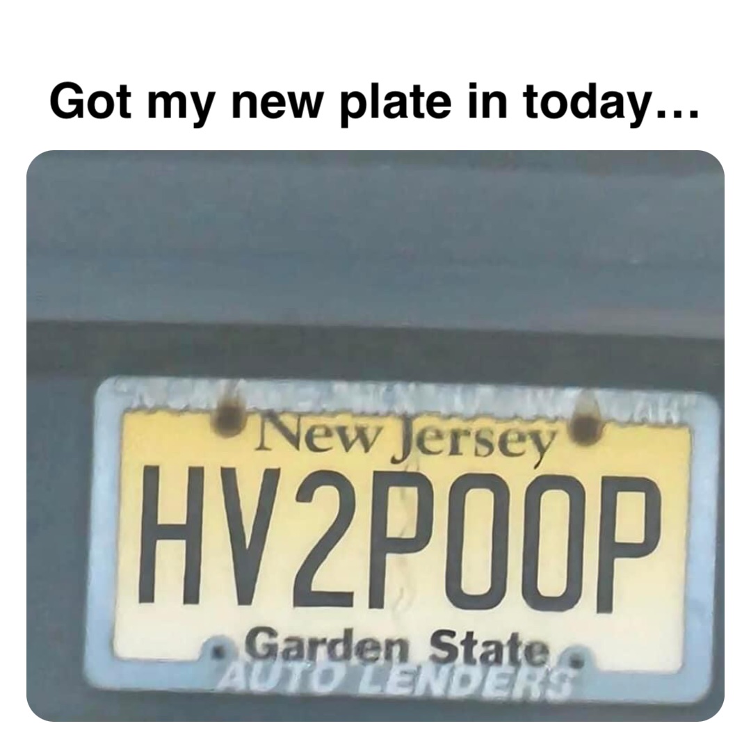 Double tap to edit Got my new plate in today…