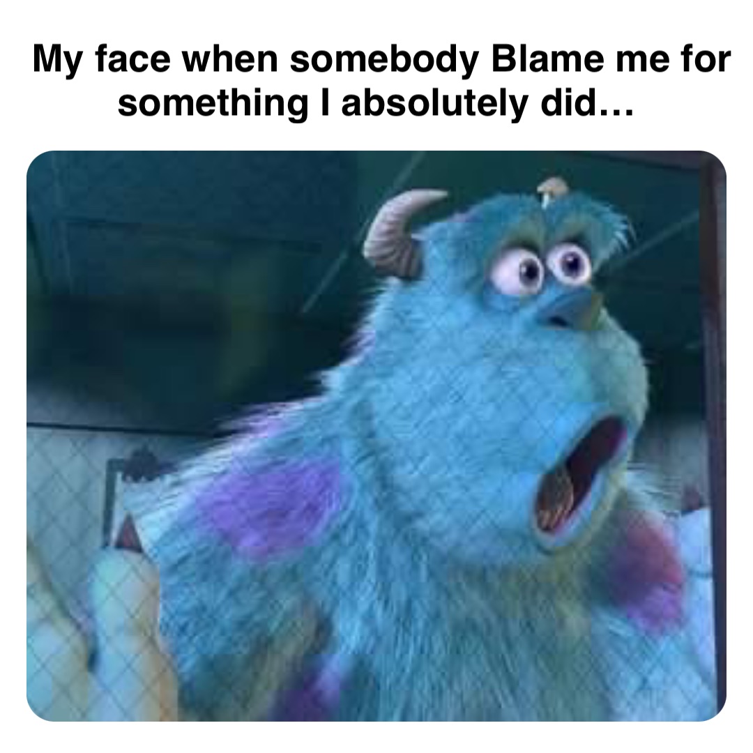 Double tap to edit My face when somebody Blame me for something I absolutely did…