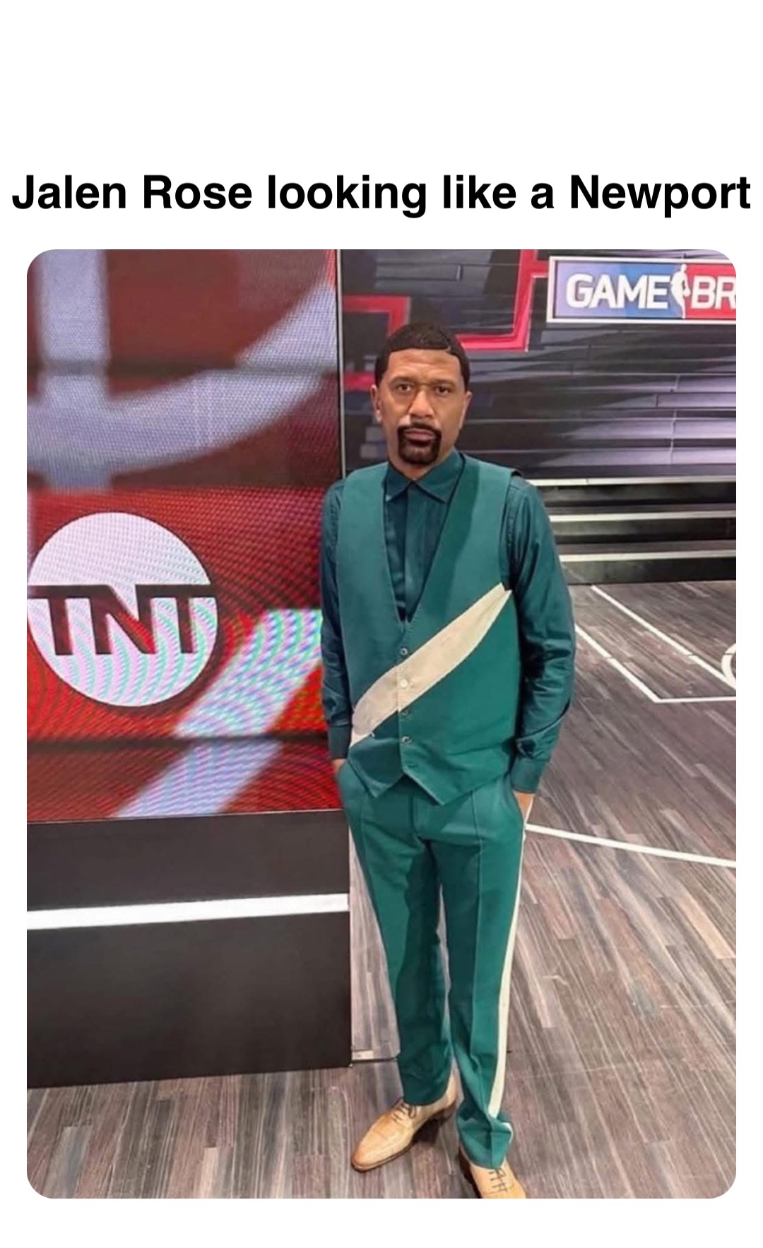 Double tap to edit Jalen Rose looking like a Newport