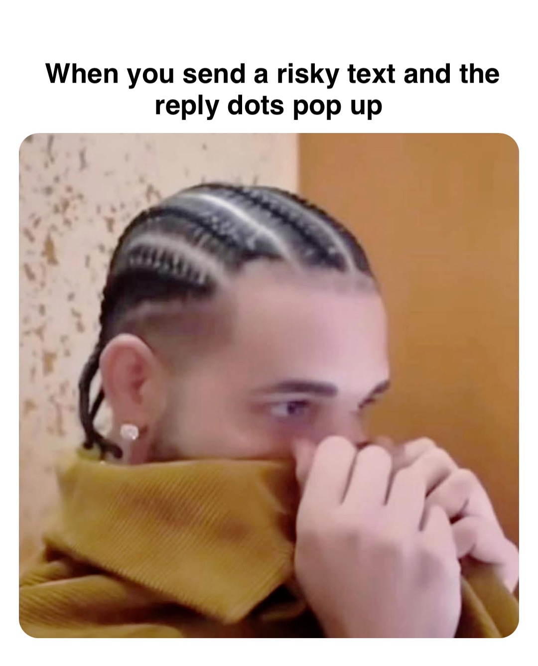 Double tap to edit When you send a risky text and the reply dots pop up