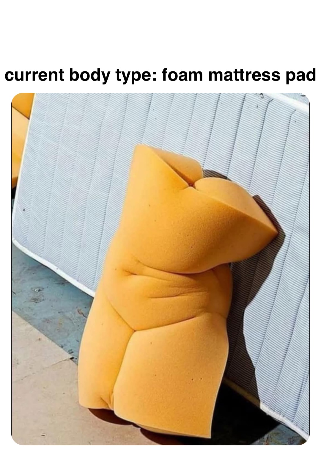 Double tap to edit current body type: foam mattress pad