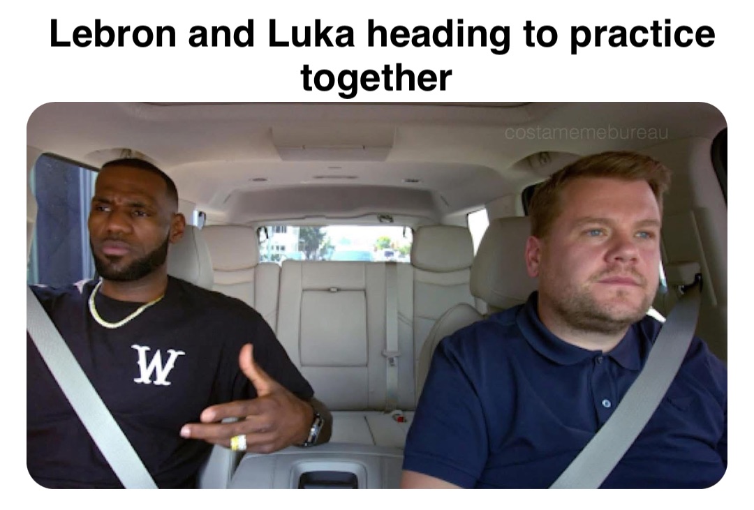 Double tap to edit Lebron and Luka heading to practice together