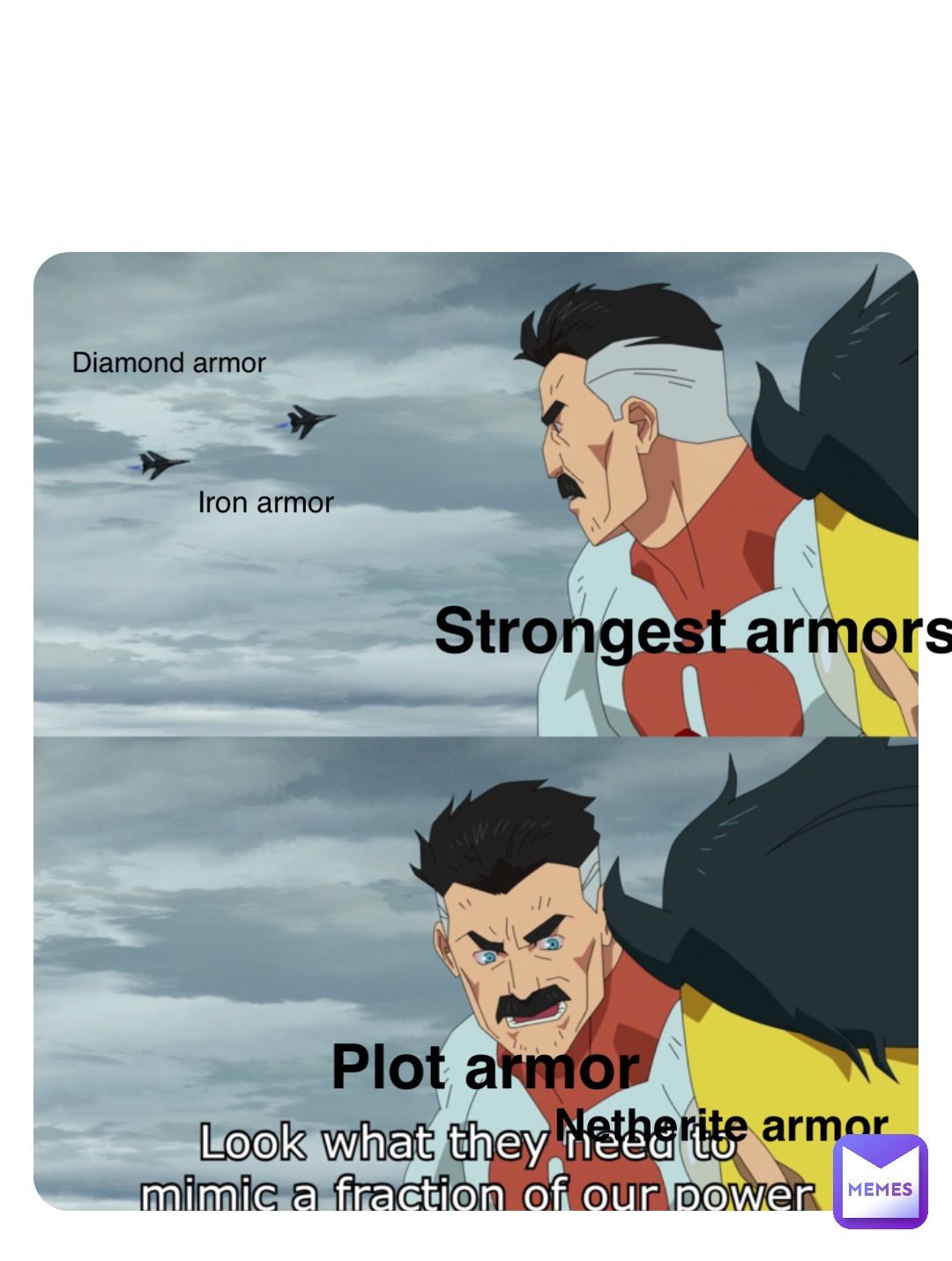 Diamond armor Iron armor Strongest armors Plot armor Netherite armor