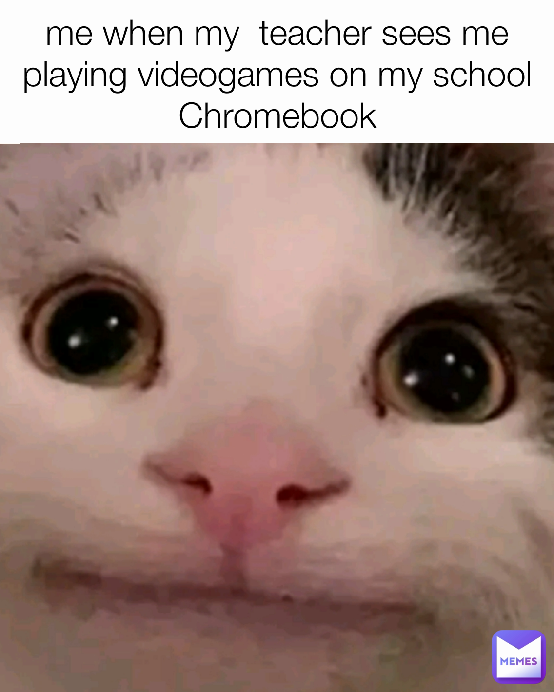 me when my  teacher sees me playing videogames on my school Chromebook