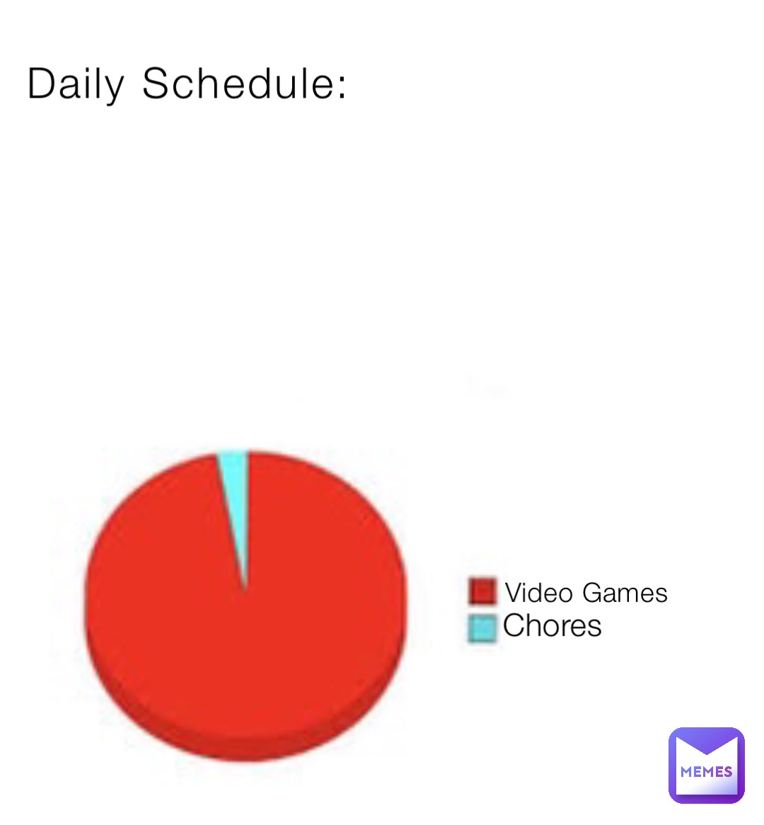 Daily Schedule: Chores Video Games