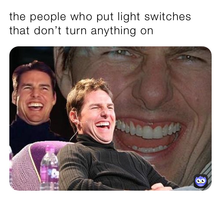 the people who put light switches that don’t turn anything on 