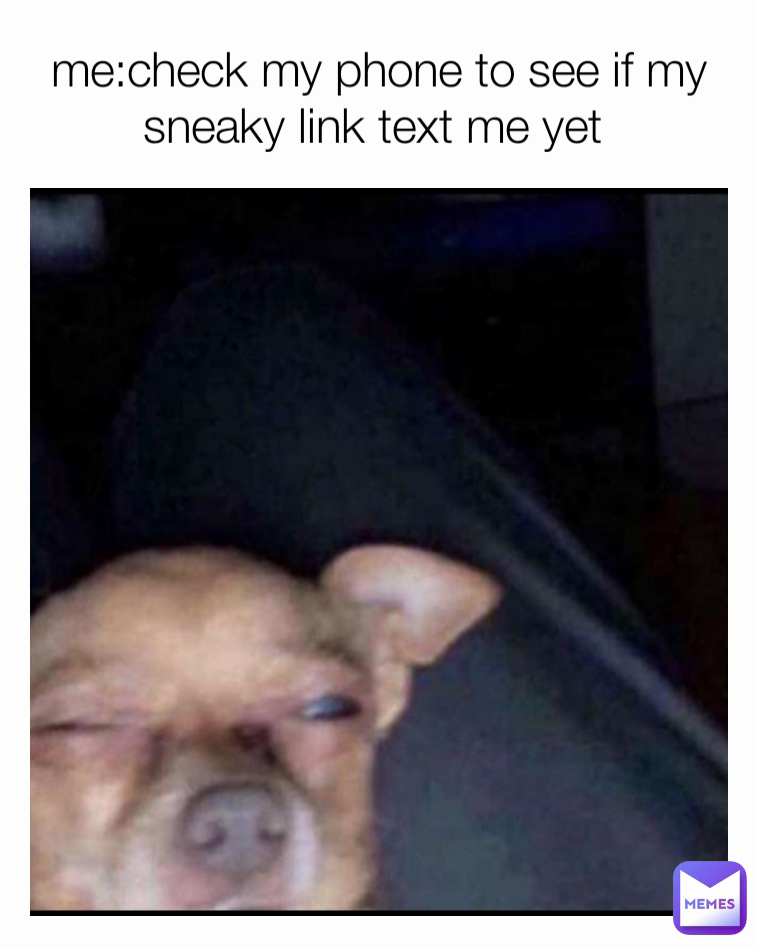me:check my phone to see if my sneaky link text me yet 