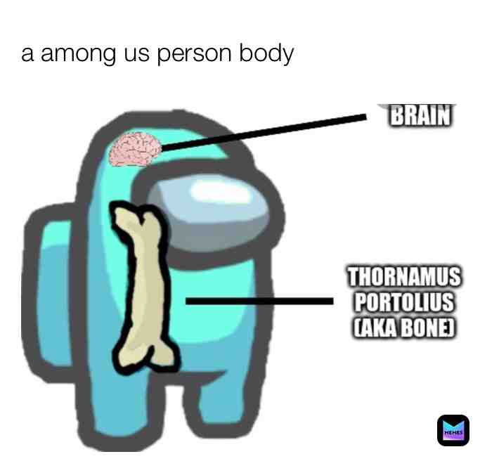 Among us skeleton...(ok fine and brain)