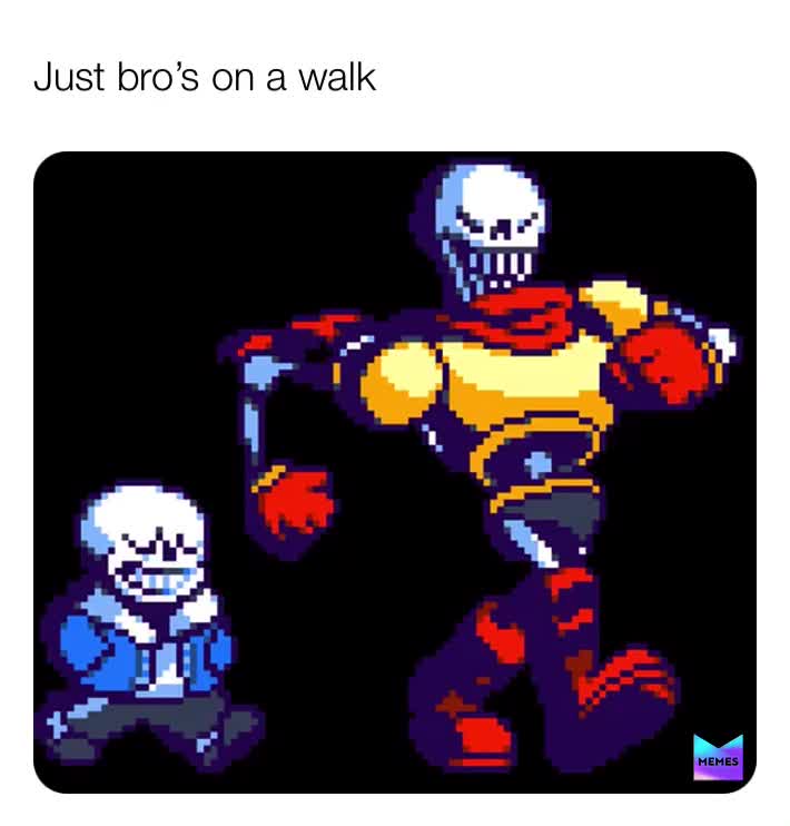 Cool dudes on a walk  #undertale