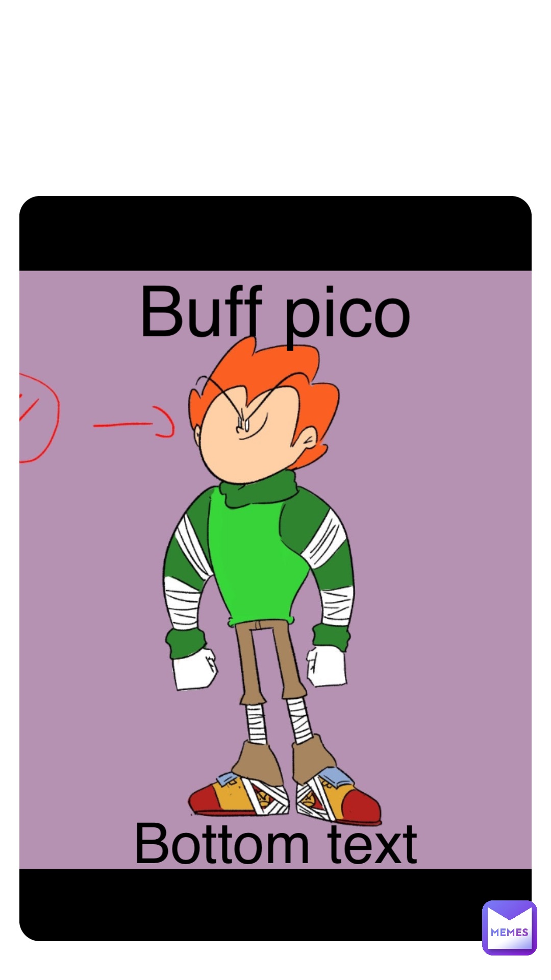 Buff pico Bottom text