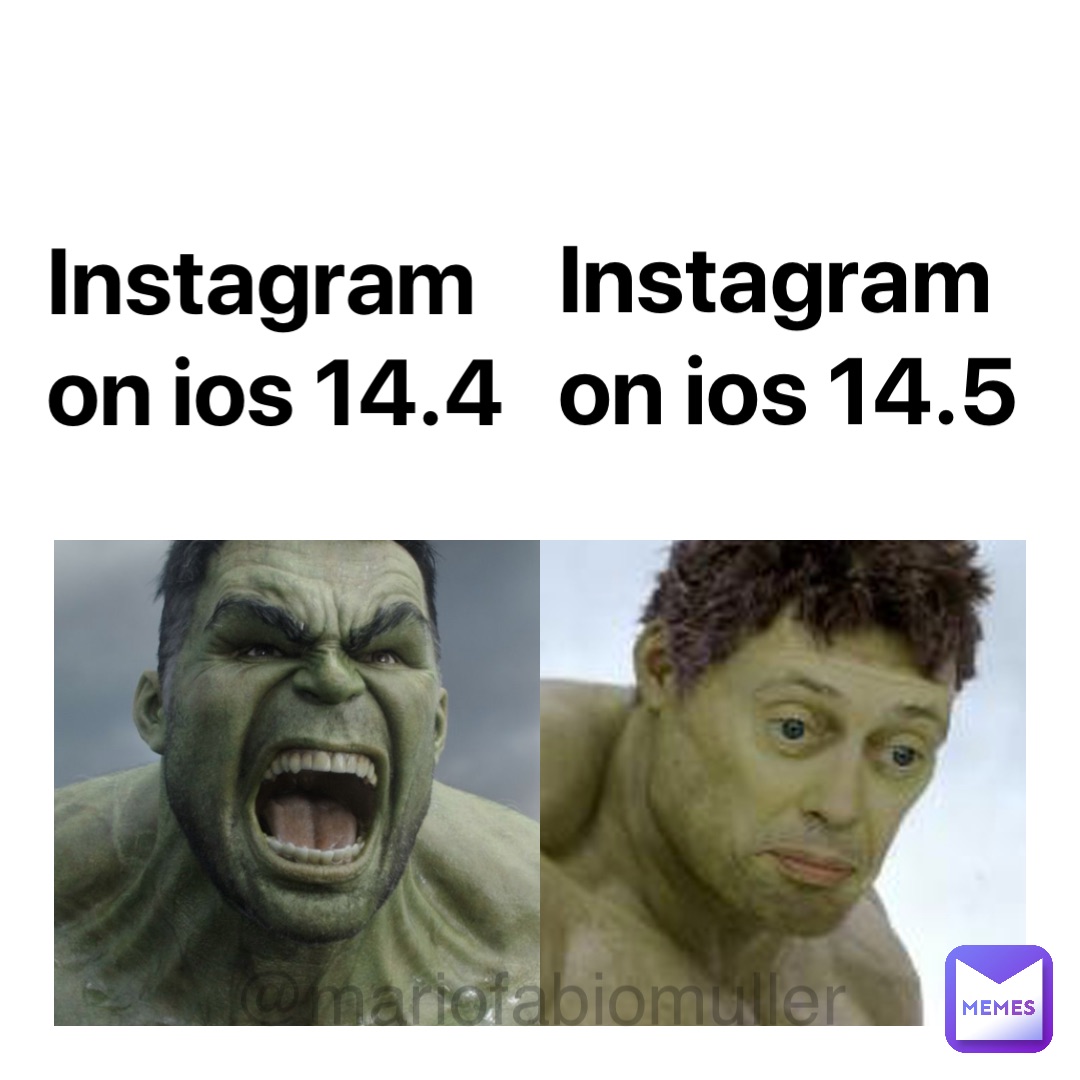 Instagram on iOS 14.4 Instagram on iOS 14.5 @mariofabiomuller