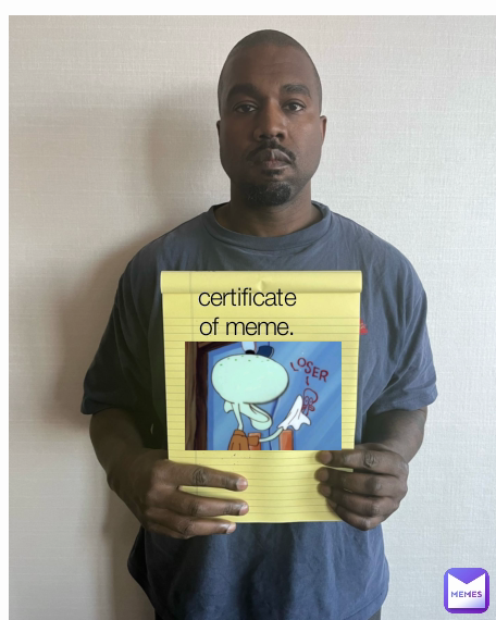 certificate
of meme.