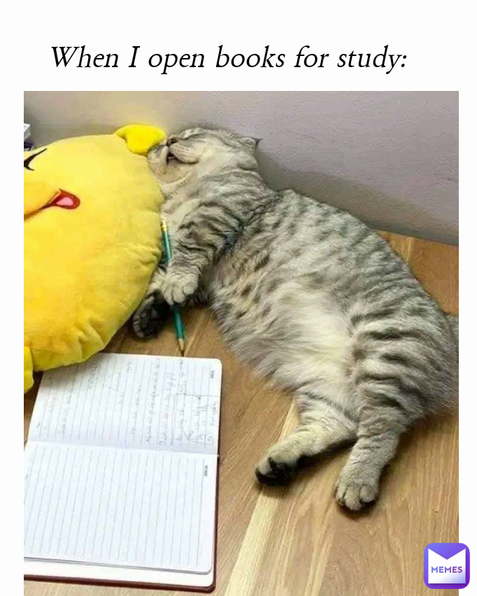 When I open books for study:
