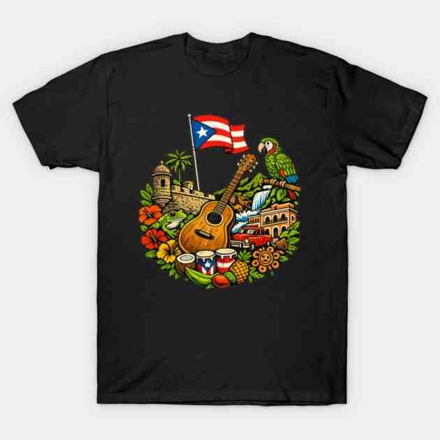 Tropical Tribute: Puerto Rican Harmony T-Shirt