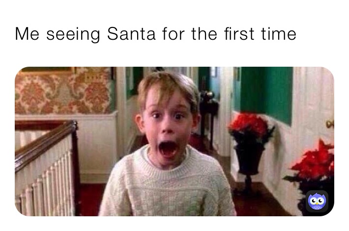 Me seeing Santa for the first time
