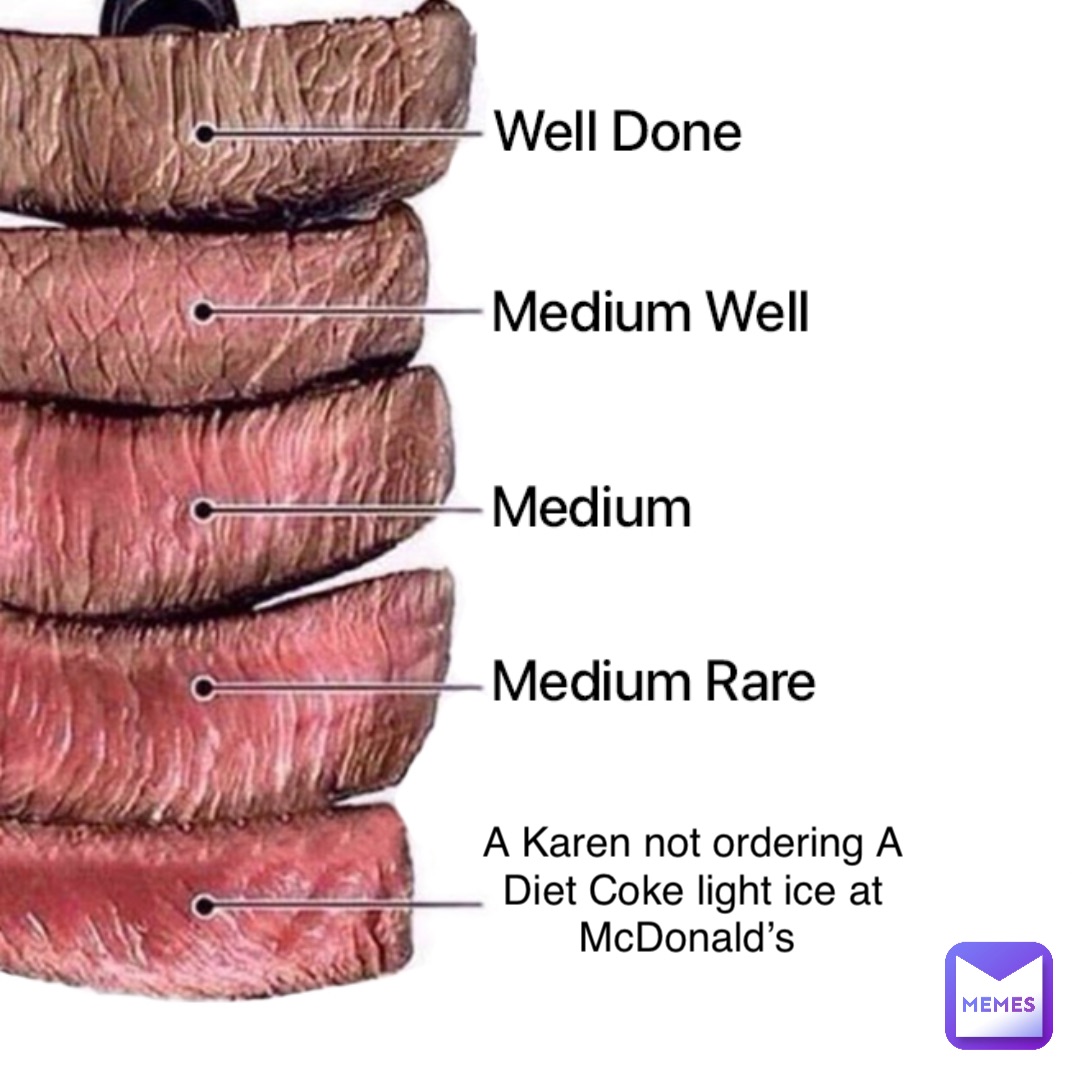A Karen not ordering A Diet Coke light ice at McDonald’s