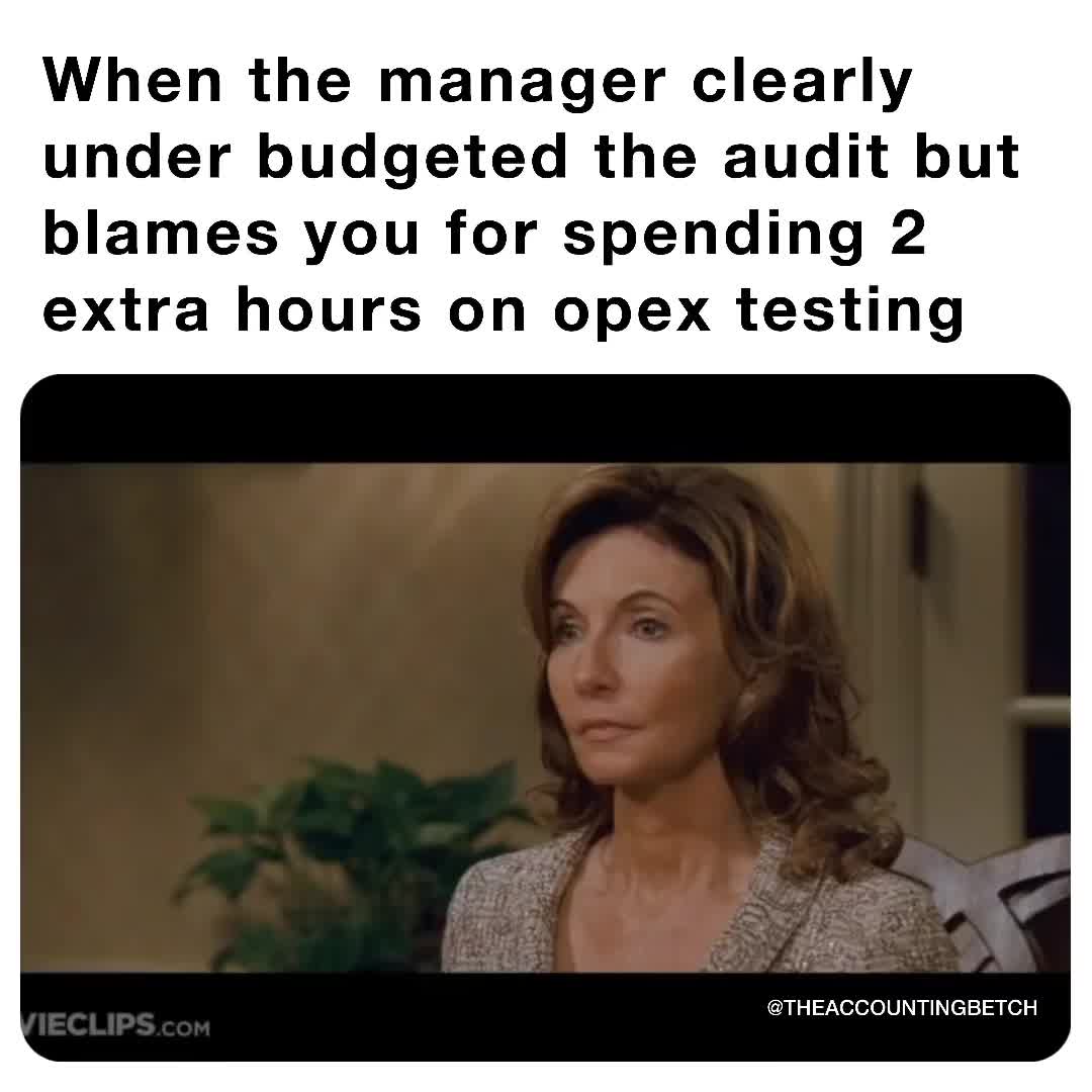 When the manager clearly under budgeted the audit but blames you for