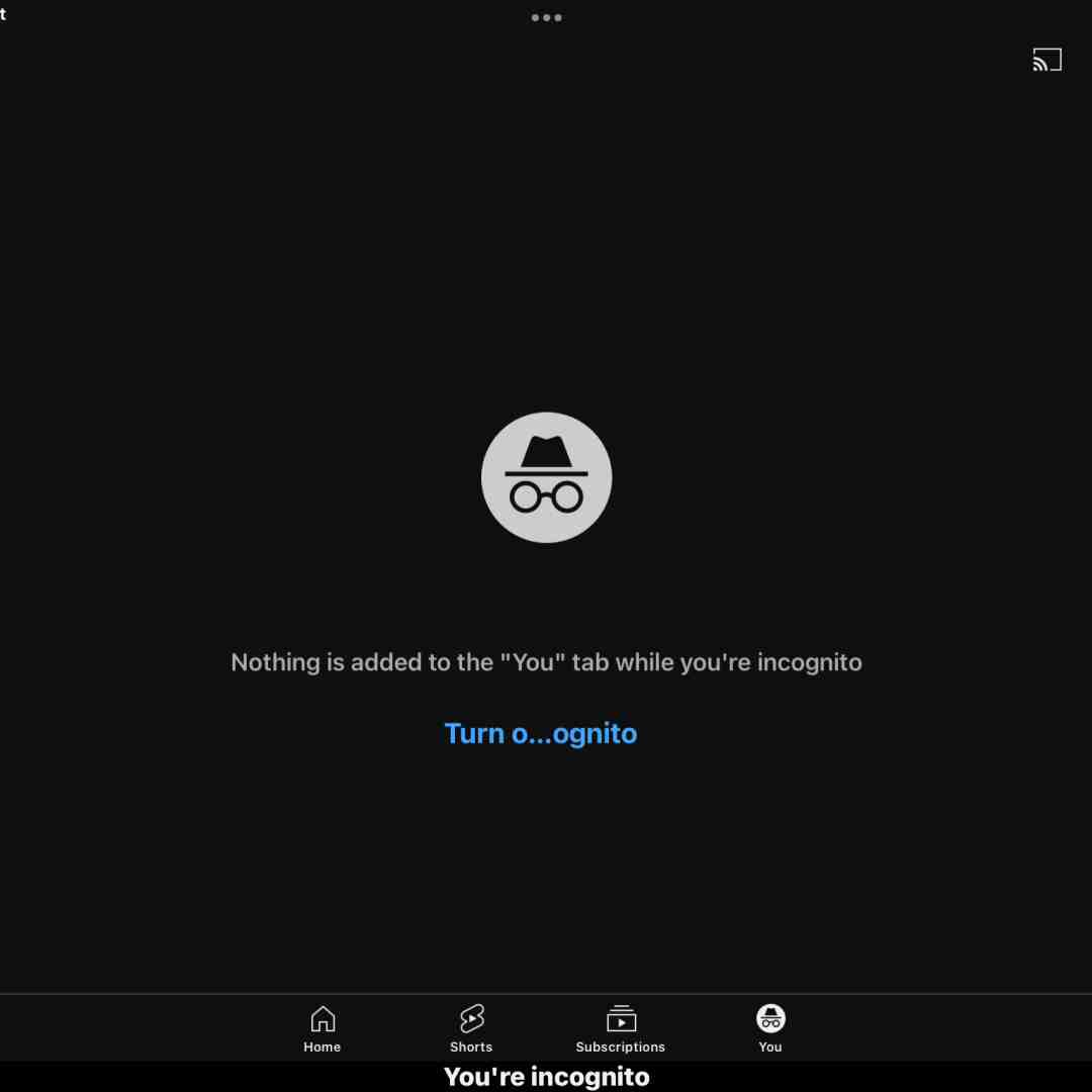Can’t exit Incognito idk so I deleted YouTube I’m using the Safari version