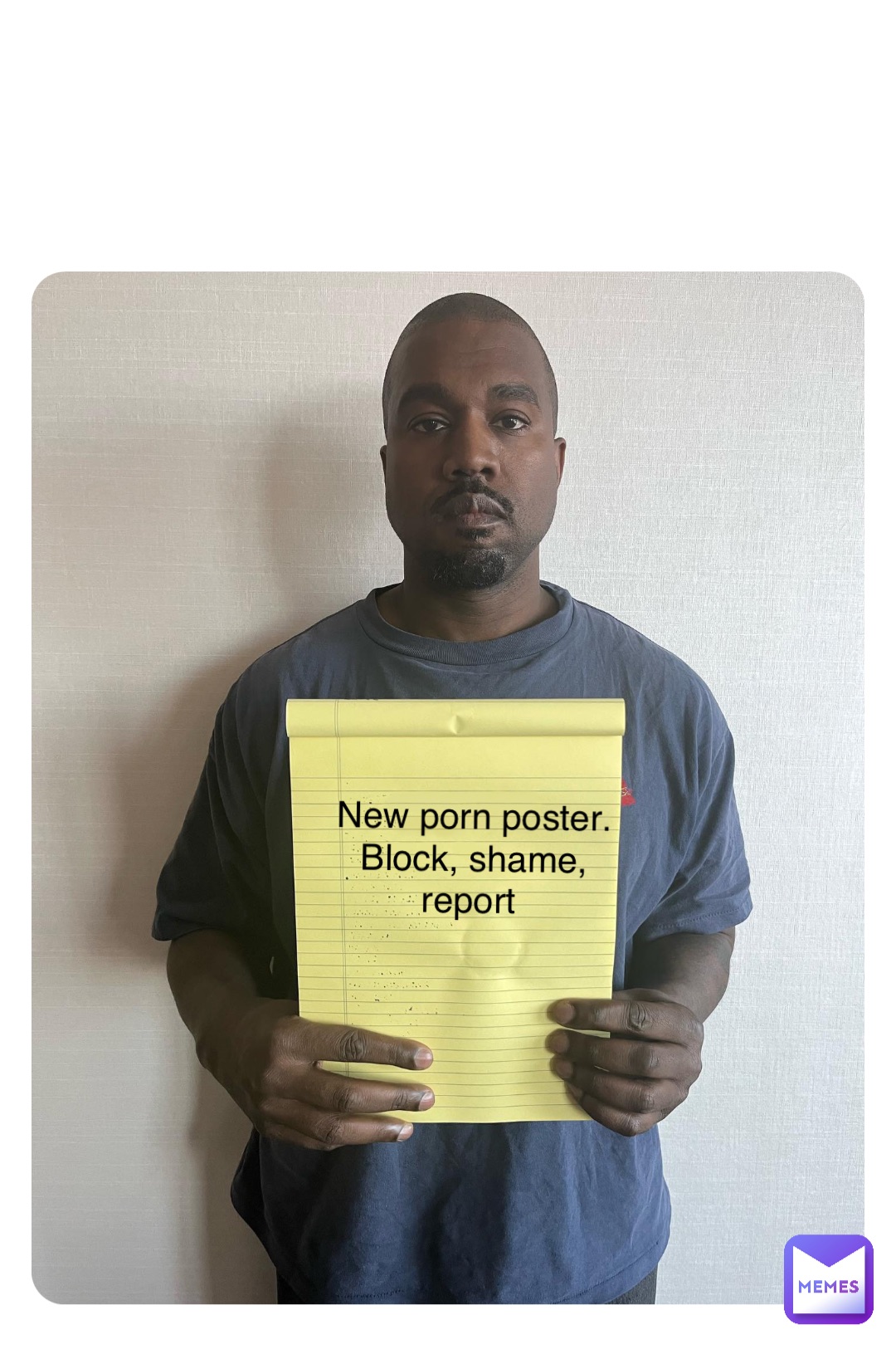 New porn poster. Block, shame, report
