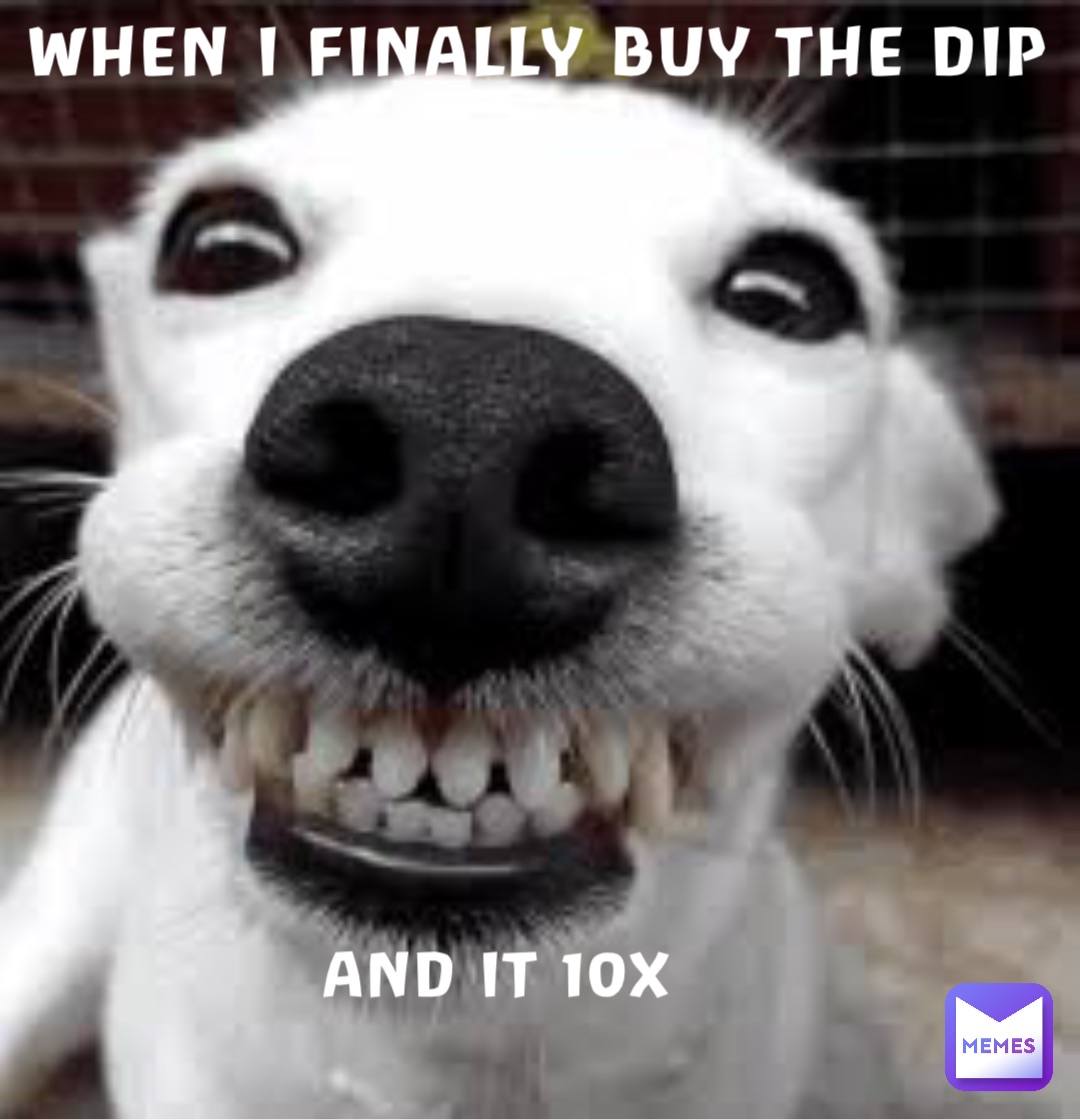 When I finally buy the dip AND IT 10X