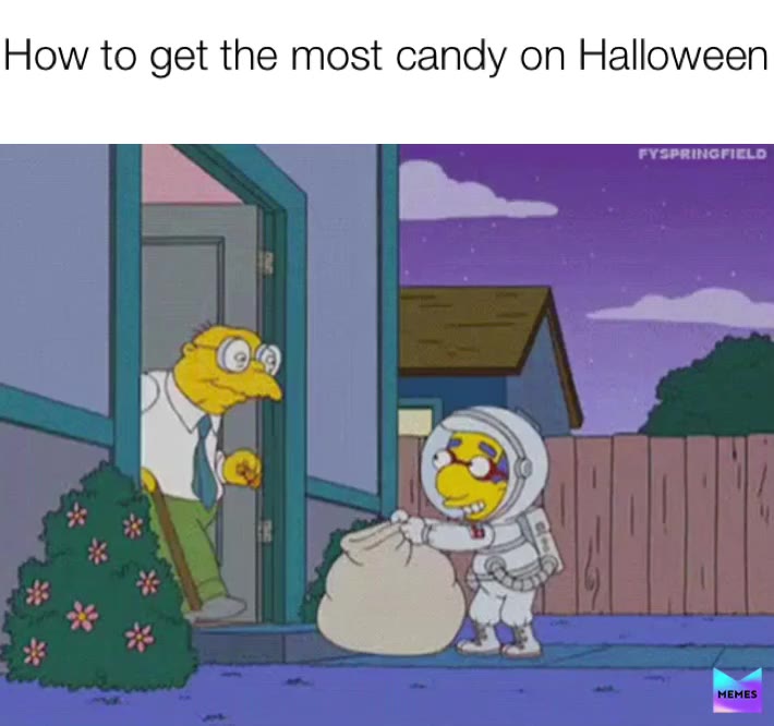 Don’t you hate the people who only give one piece. Happy Halloween 👻  #Halloween  #simpsons  #funny  #memes