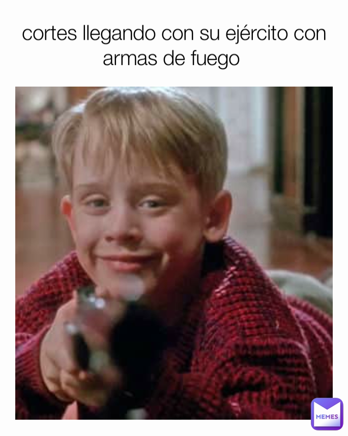 cortes llegando con su ejército con armas de fuego 