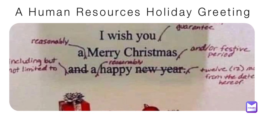 A Human Resources Holiday Greeting