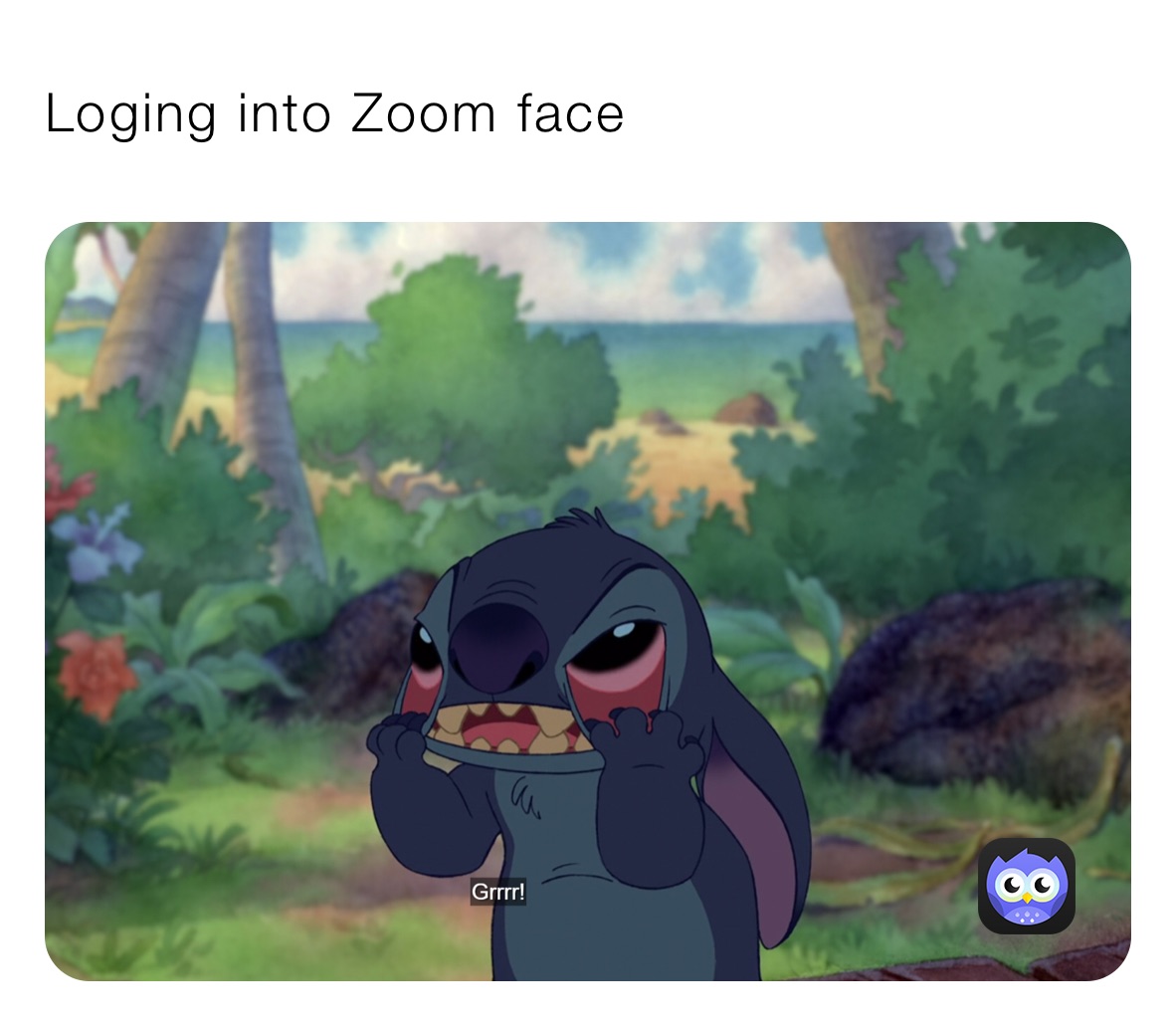 Loging into Zoom face