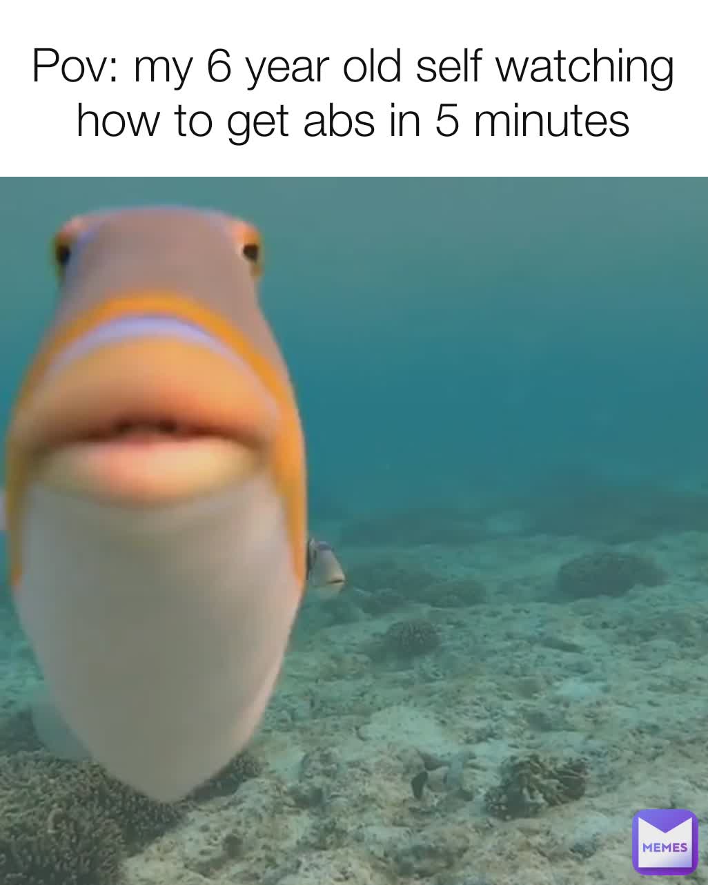 Pov: my 6 year old self watching how to get abs in 5 minutes