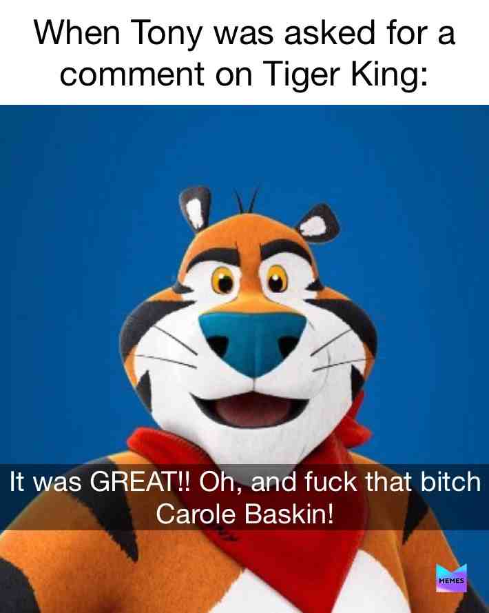  #funny #comedy #comedian #standup #laugh #humor #viral #lol #lmao #joke #joking #tigerkingmemes #carolebaskin
