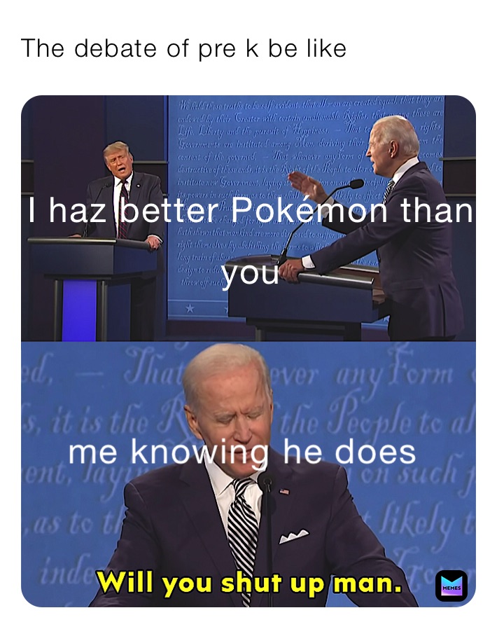 The debate of pre k be like 