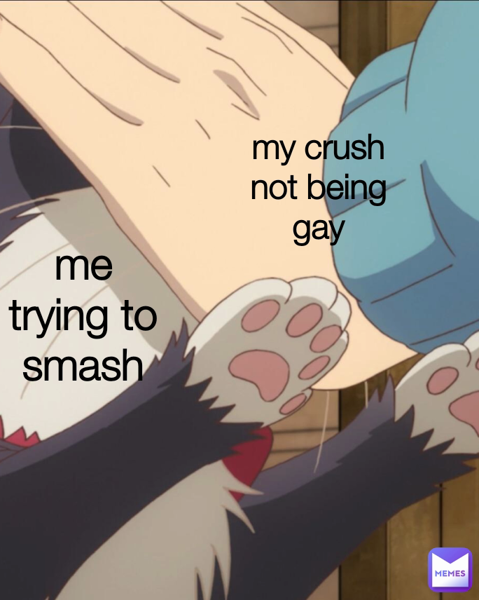 me trying to smash my crush not being gay