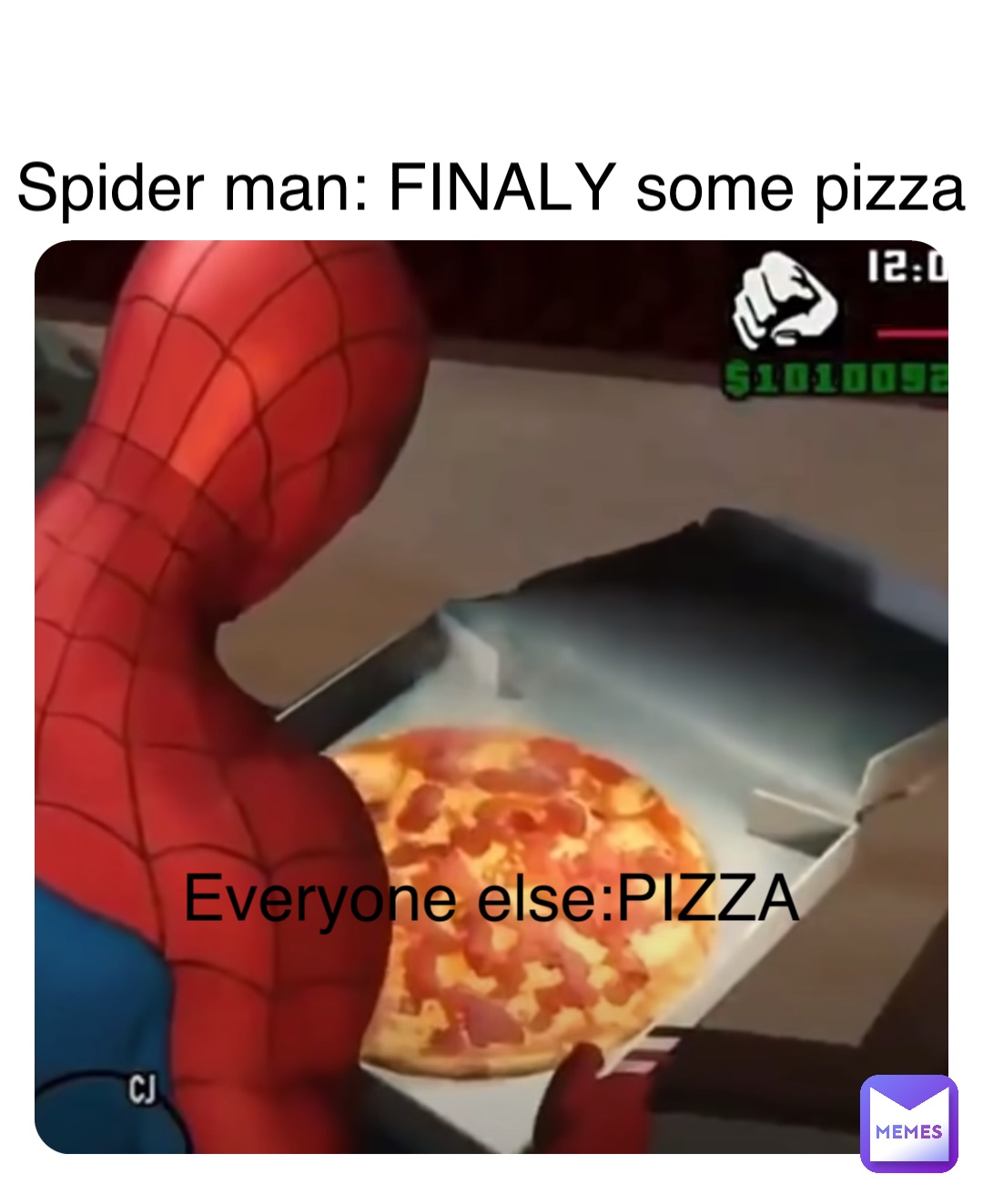 Double tap to edit Spider man: FINALY some pizza Everyone else:PIZZA