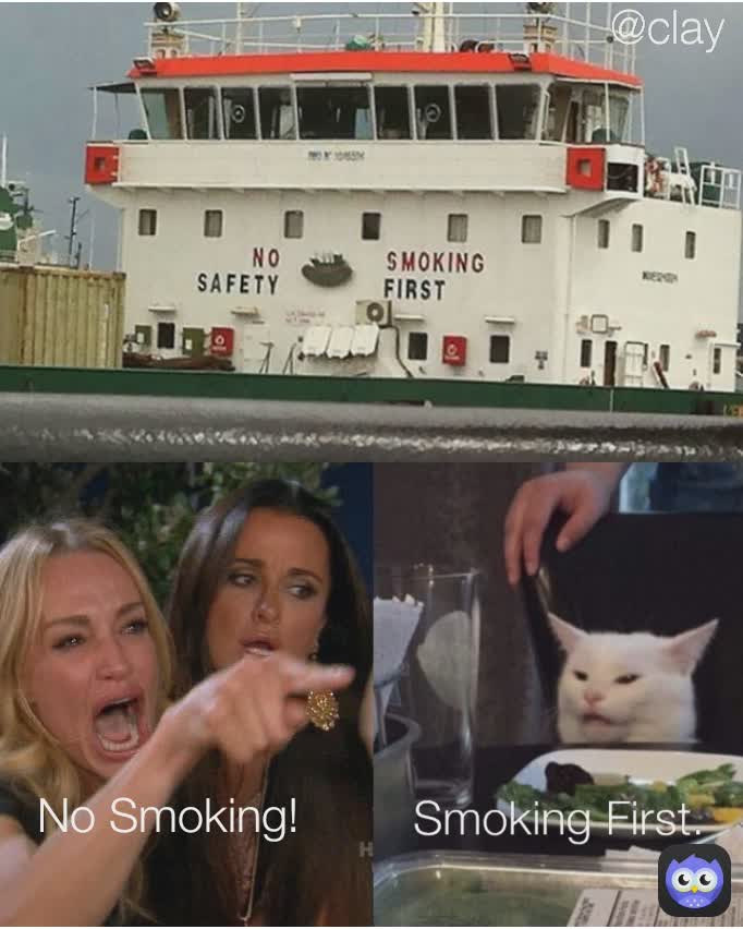 Smoking First. No Smoking! @clay