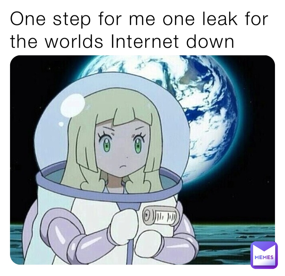 One step for me one leak for  the worlds Internet down