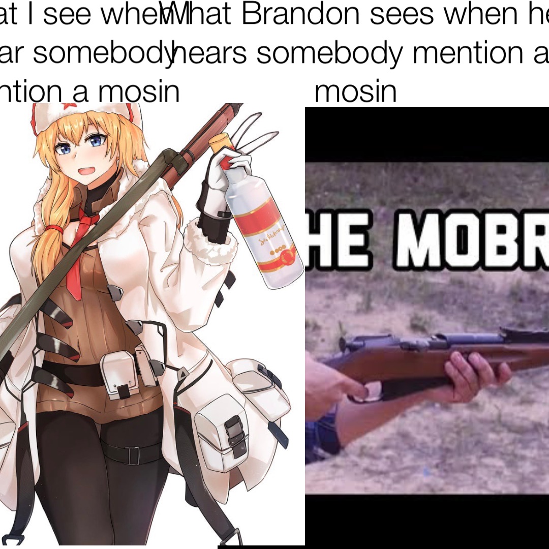 What I see when I hear somebody mention a mosin What Brandon sees when he hears somebody mention a mosin