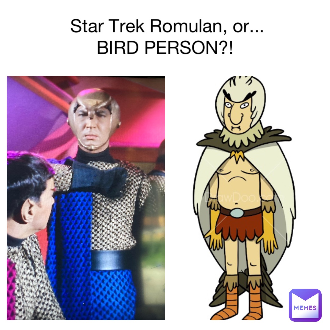 Star Trek Romulan, or... BIRD PERSON?!