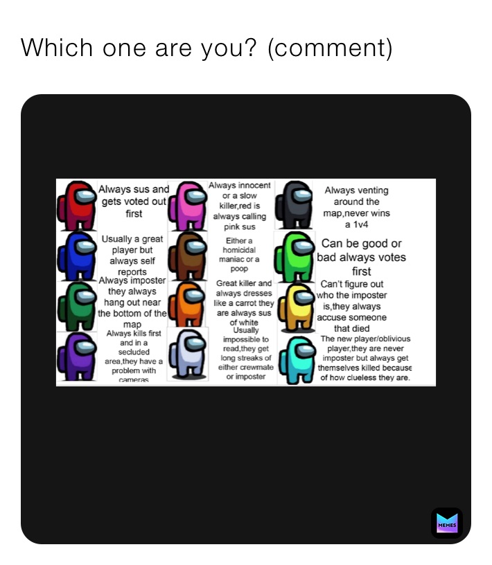 Which one are you? (comment)￼