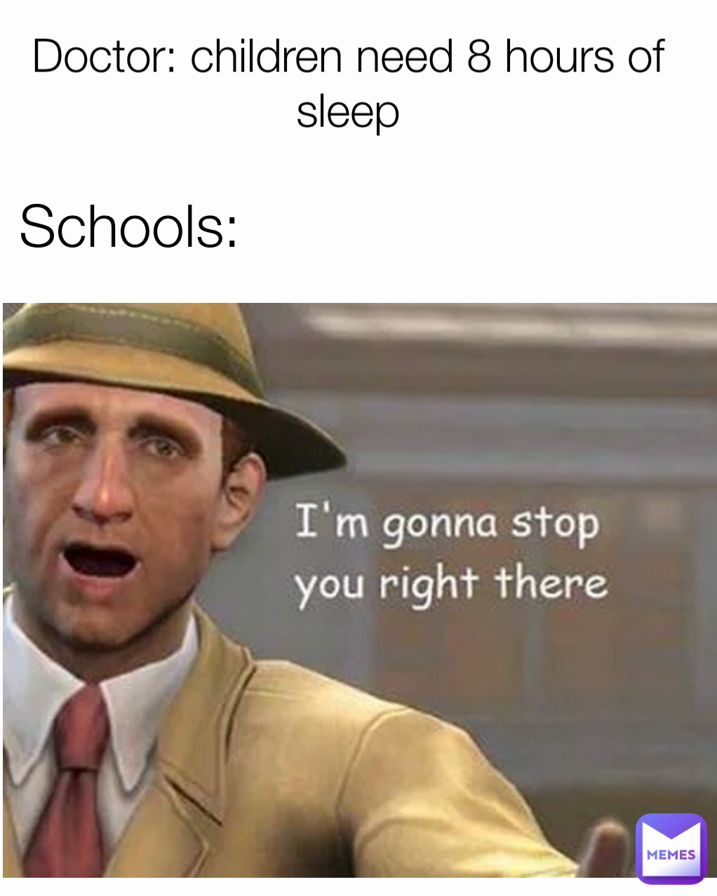 Doctor: children need 8 hours of sleep Schools: Type Text