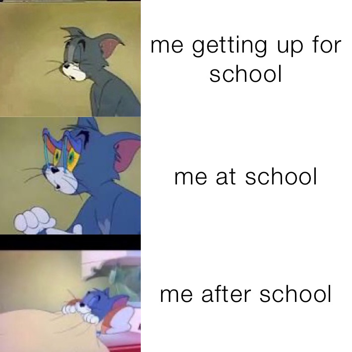 me getting up for school me at school me after school | @_1614137533 ...