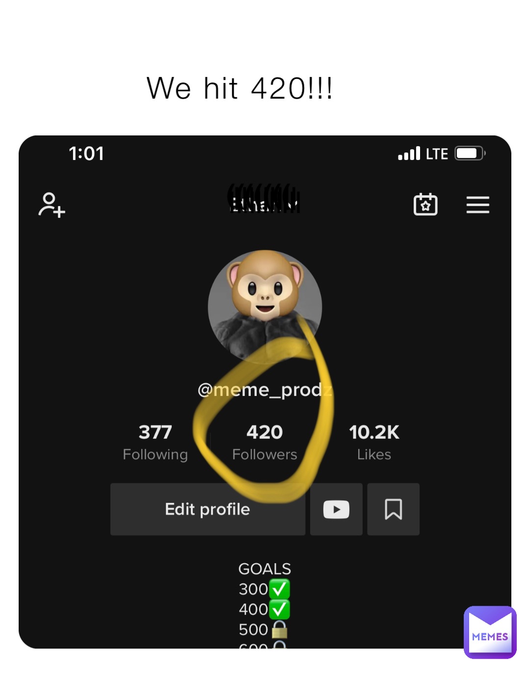 We hit 420!!! Illllllll Illllllllll (((((((