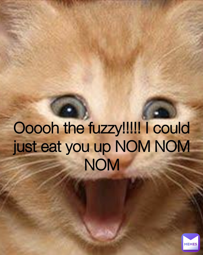 Ooooh the fuzzy!!!!! I could just eat you up NOM NOM NOM