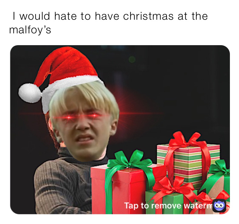  I would hate to have christmas at the malfoy’s 