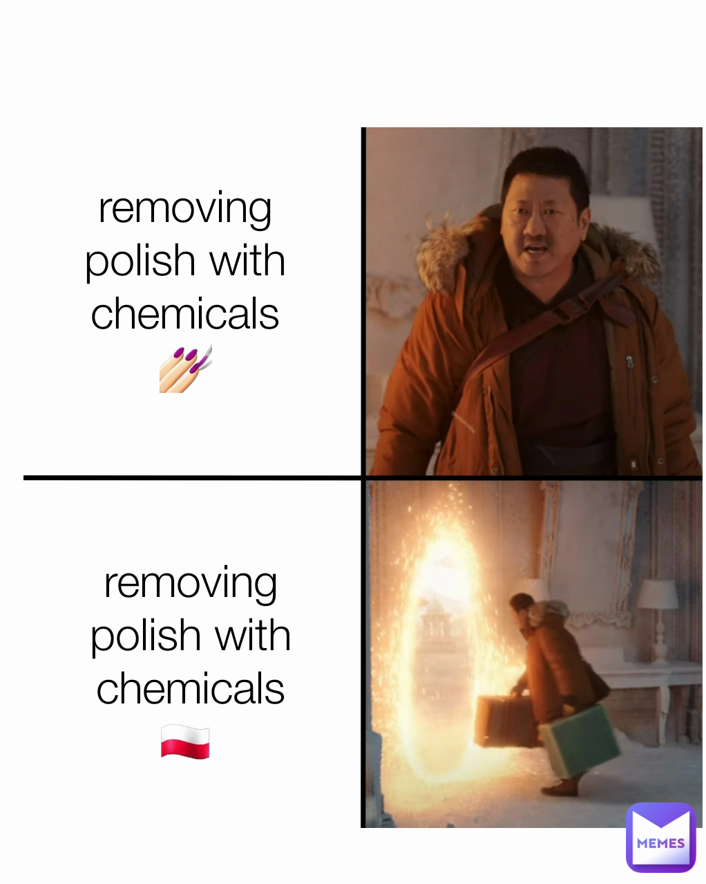 removing polish with chemicals💅🏻 Type Text removing polish with chemicals 🇵🇱 