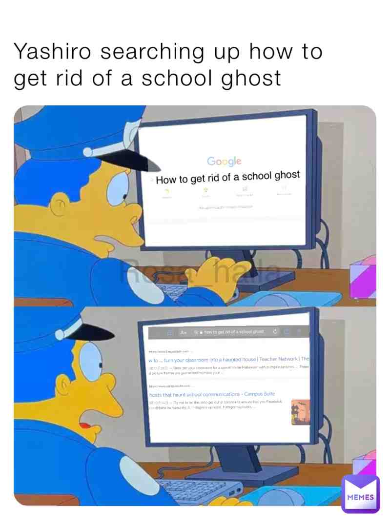 Yashiro searching up how to get rid of a school ghost but no result #tbhk #yashiro
