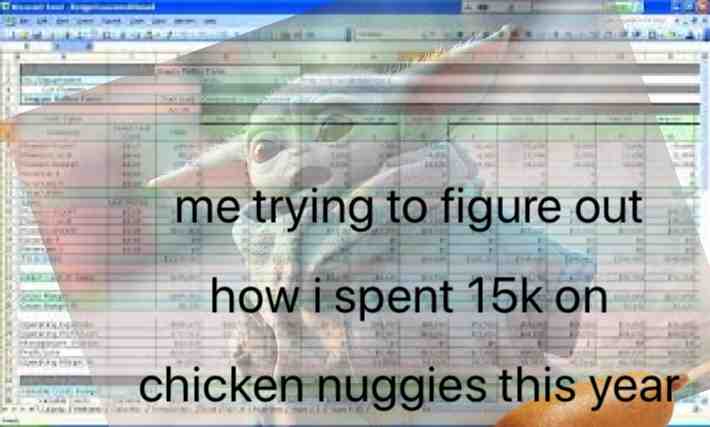 #babyyoda   #chickienuggies   #budgetplanner   #corndog