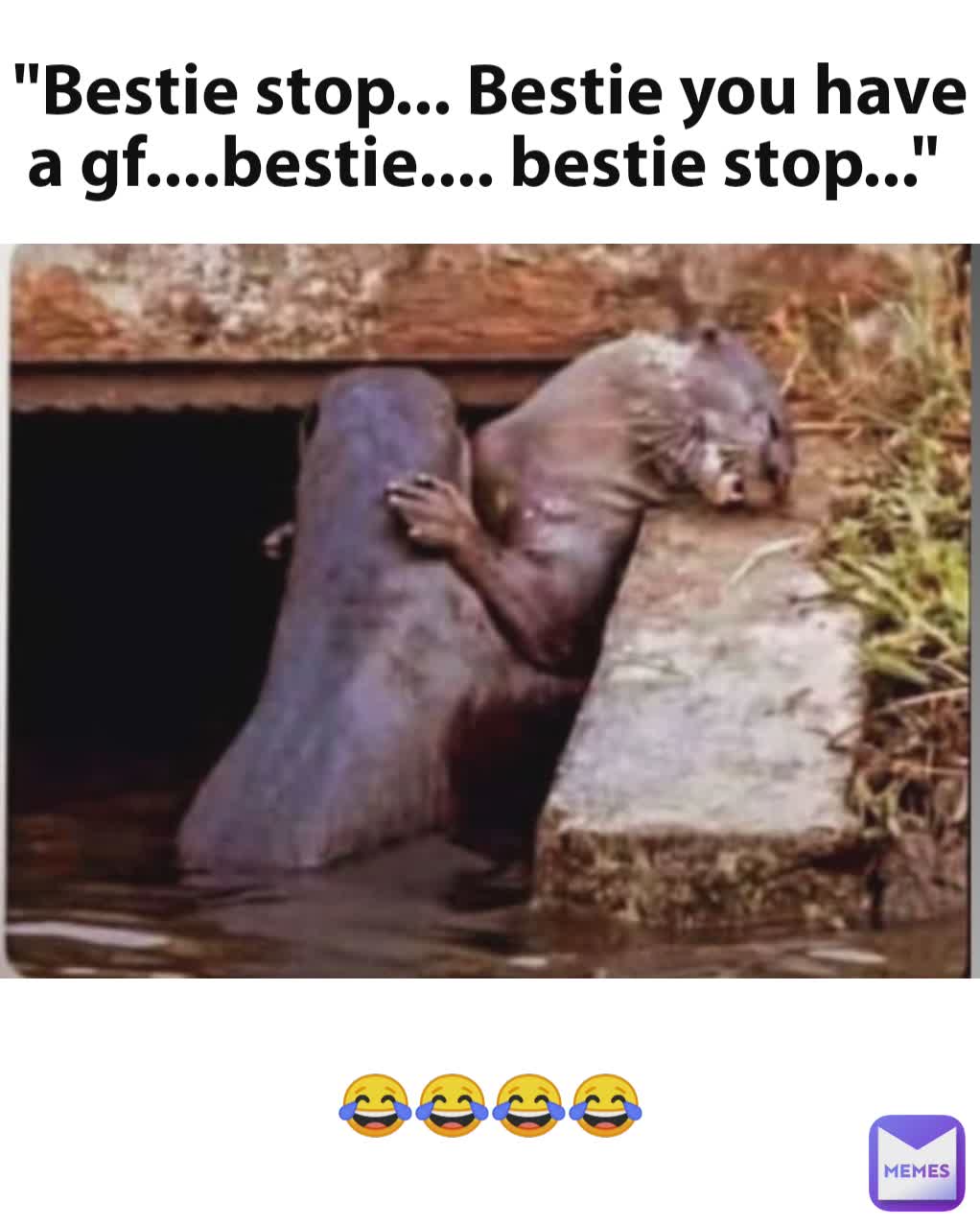 😂😂😂😂 "Bestie stop... Bestie you have a gf....bestie.... bestie stop..." 