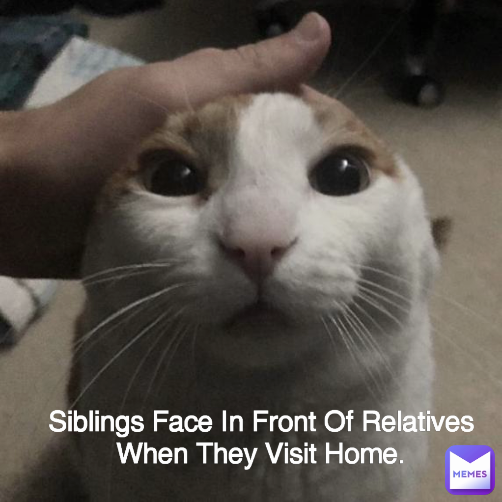 Siblings Face In Front Of Relatives When They Visit Home.