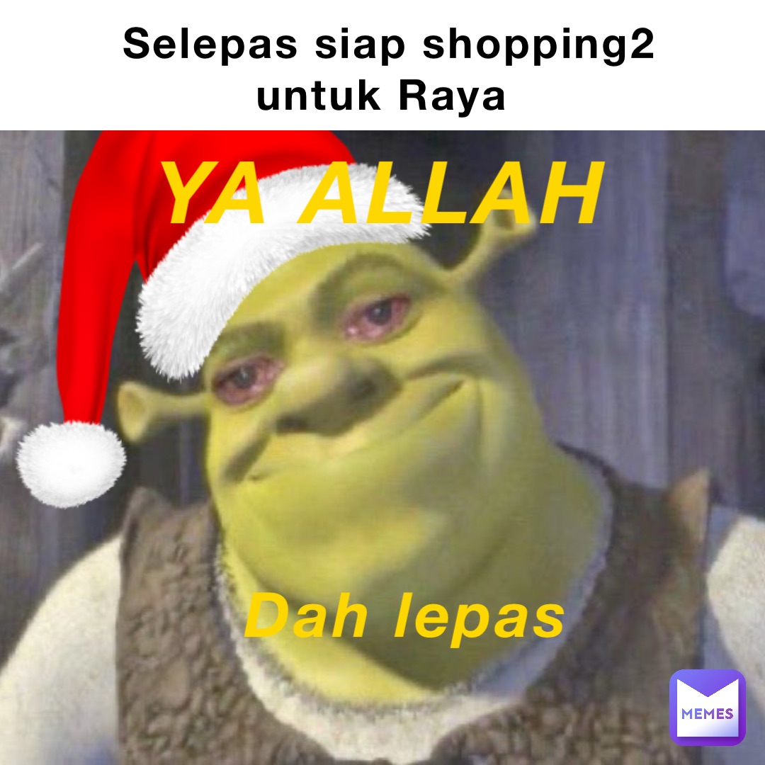 Selepas siap shopping2 untuk Raya Dah lepas Ya allah