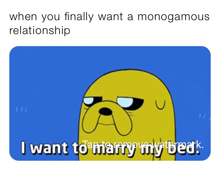 when you finally want a monogamous relationship￼